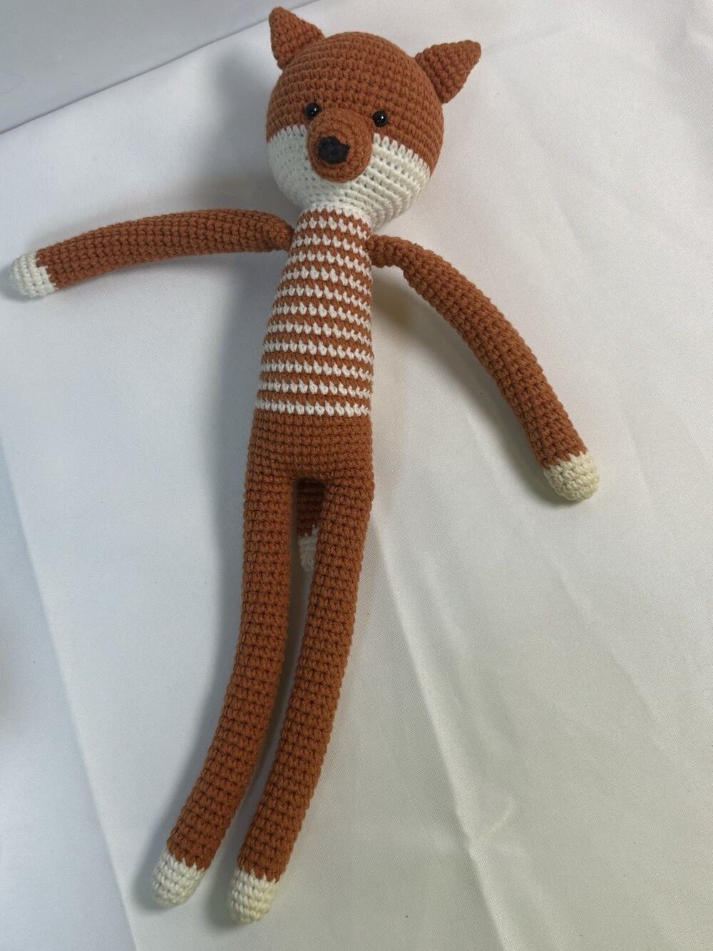 Stripe Pattern Long-legged Animal Crochet Doll Handmade Amigurumi Plush Toy VAC